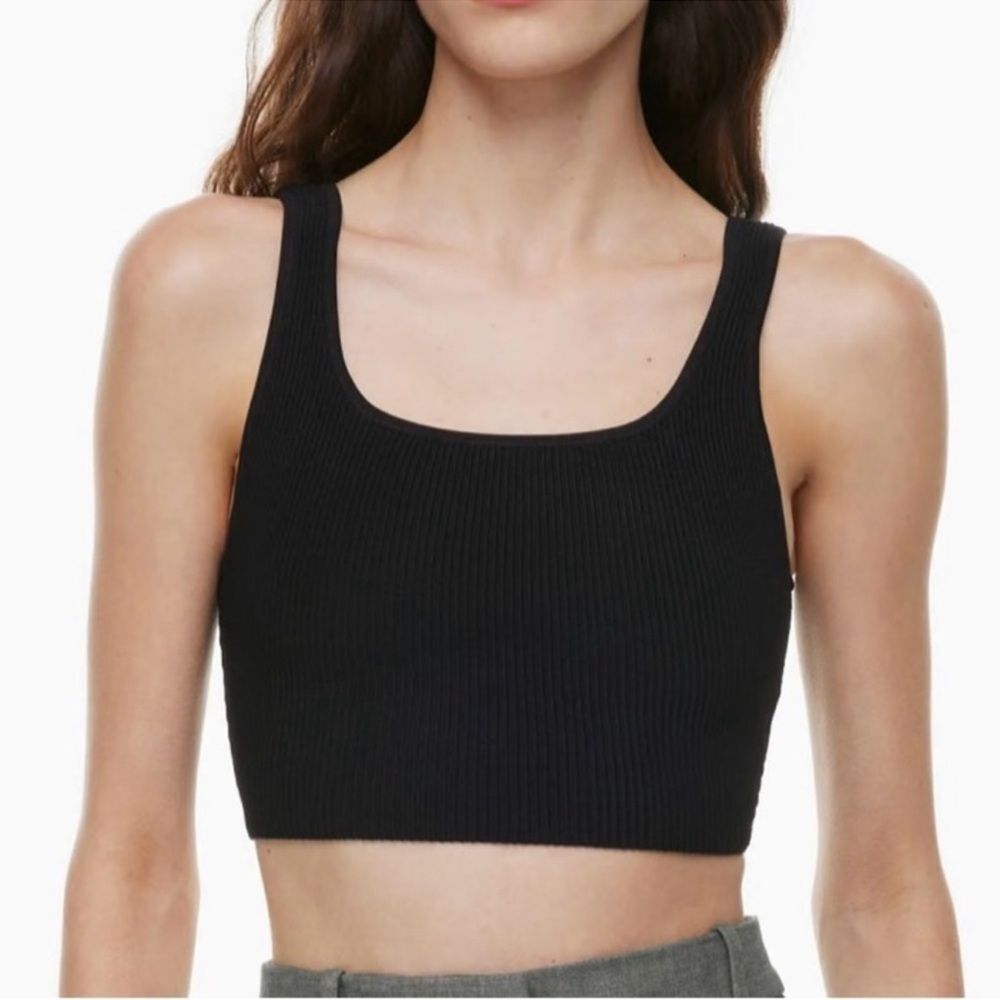 Aritzia | XS | black ribbed Bavarian Black Crop Top